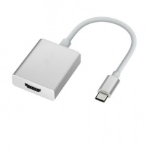 LCCPUCHAF USB Type-C转HDMI母 转接线/银色/0.15M