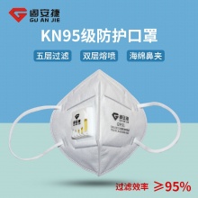 固安捷 G9551KN95耳带式折叠呼气阀口罩（单片盒装）
